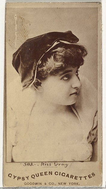 Goodwin & Company, Miss Gray, from the Actors and Actresses series (N171) for Gypsy Queen Cigarettes