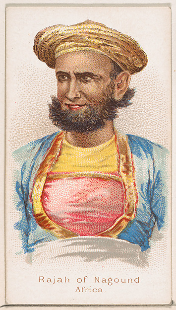 William S. Kimball & Company, Rajah of Nagound, Africa, from the Savage and Semi-Barbarous Chiefs and Rulers series (N189) issued by Wm. S. Kimball & Co.