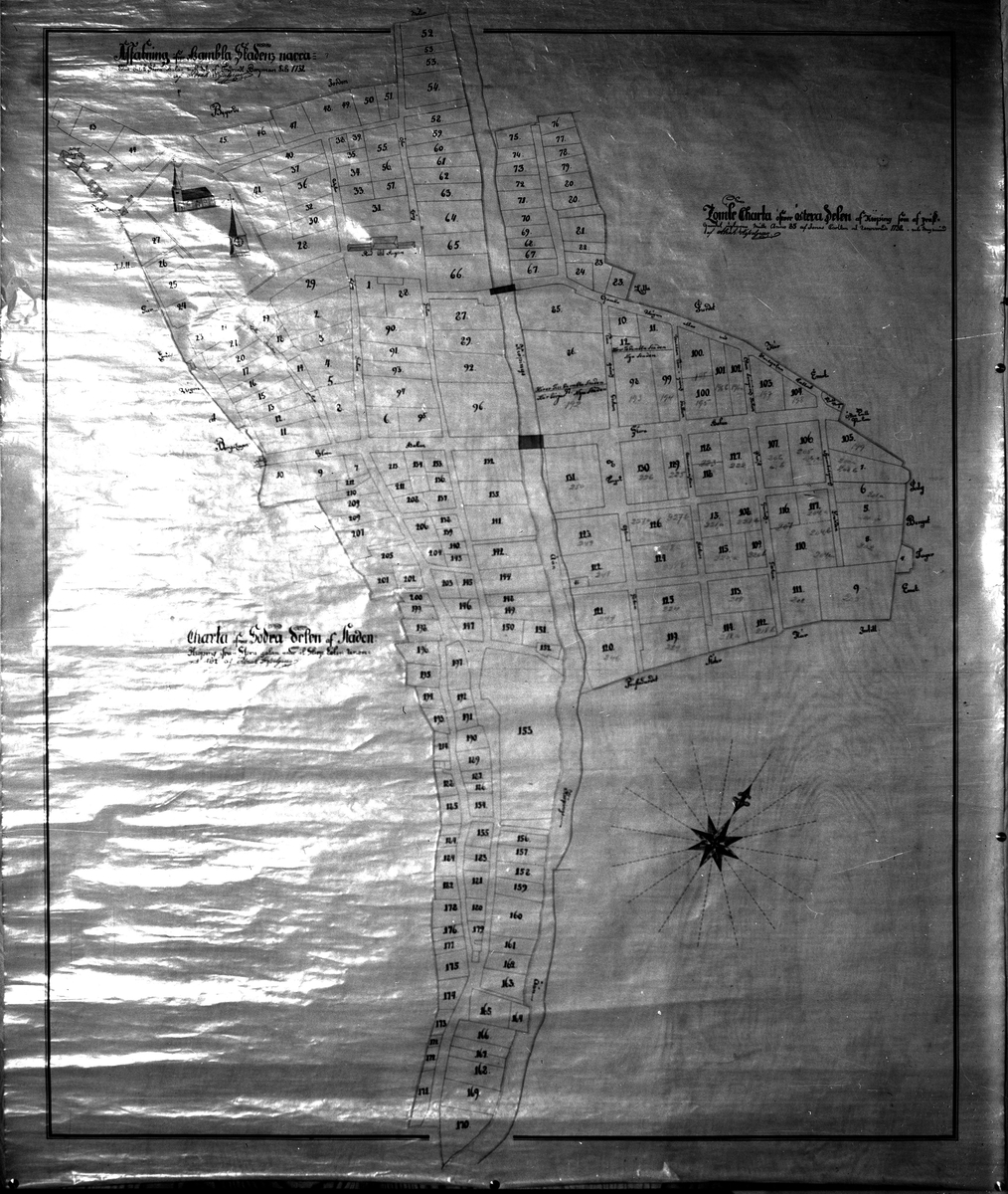 Ellert Johan Viktor Sörman, Köping 1732, map. Reproduction of E Sörman