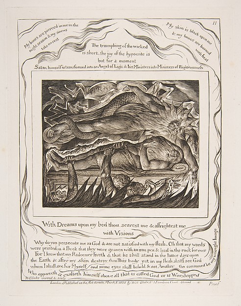 William Blake, Job's Evil Dreams