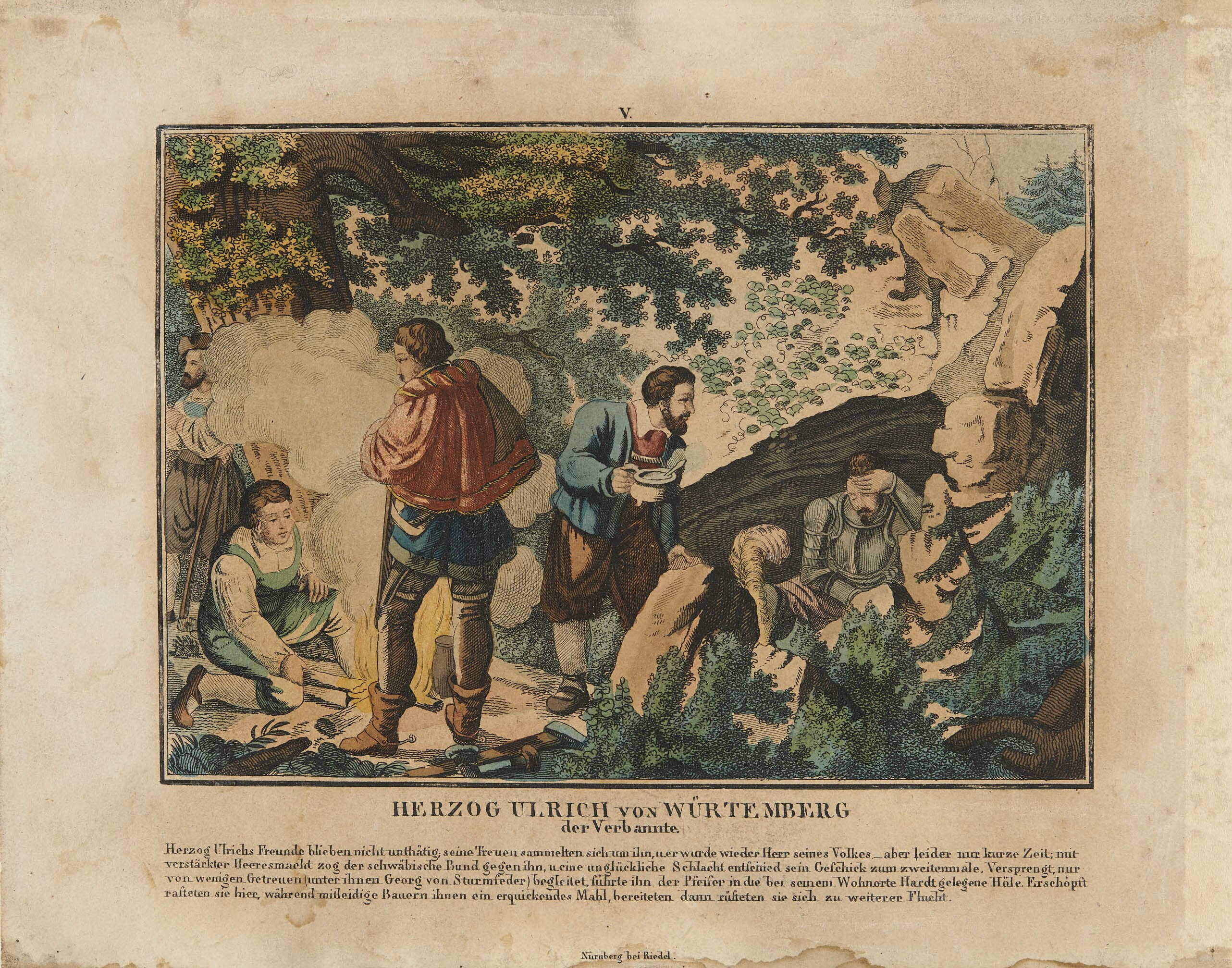 Johann Michael Eberlein, "Herzog Ulrich von Würtemberg der Verbannte", Blatt 5