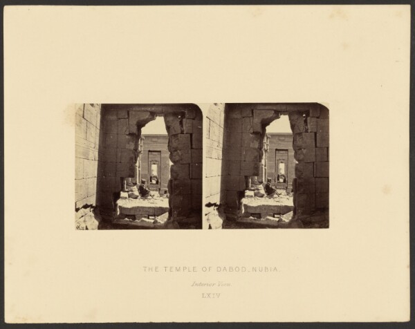 Francis Frith, The Temple of Dabod, Nubia: Interior View