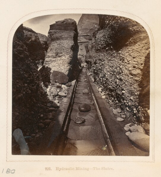 Thomas Houseworth, Hydraulic Mining - The Sluice