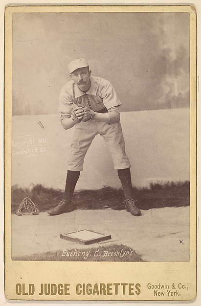 Goodwin & Company, Albert John "Doc" Bushong, Catcher, Brooklyn, from the series Old Judge Cigarettes