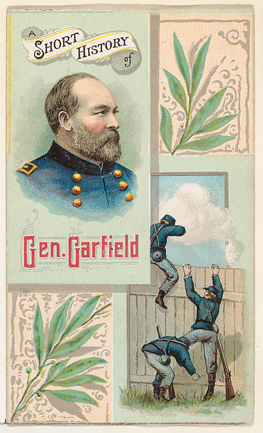 W. Duke, Sons & Co., A Short History of General James Garfield, from the Histories of Generals series (N114) issued by W. Duke, Sons & Co. to promote Honest Long Cut Smoking and Chewing Tobacco
