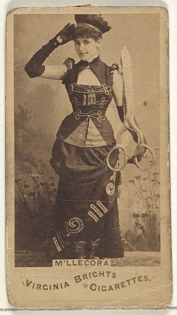 Allen & Ginter, M'lle Cora, from the Actors and Actresses series (N45, Type 1) for Virginia Brights Cigarettes