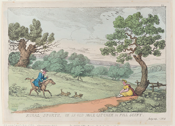 Thomas Rowlandson, Rural Sports, or an Old Mole Catcher in Full Scent