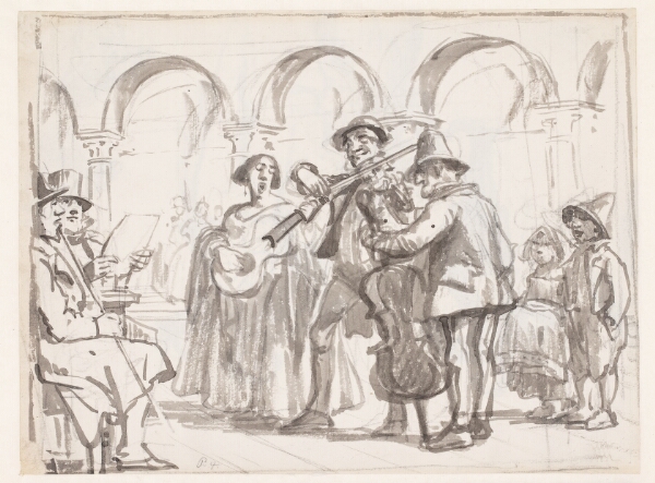 Wilhelm Marstrand, Musikanten på Markuspladsen, Venedig