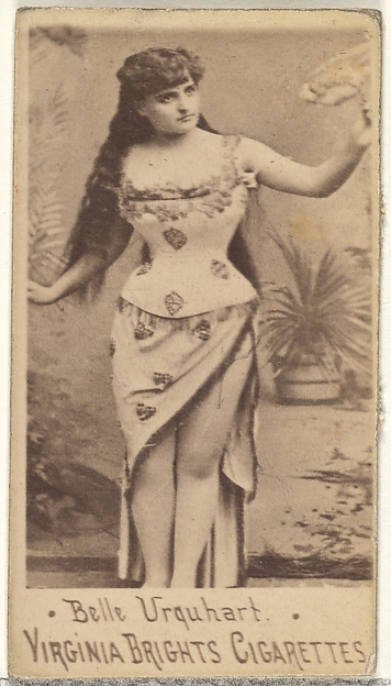 Allen & Ginter, Belle Urquhart, from the Actors and Actresses series (N45, Type 1) for Virginia Brights Cigarettes
