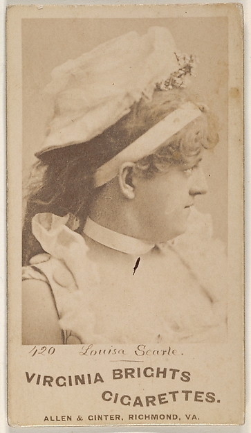 Allen & Ginter, Card 420, Louisa Searle, from the Actors and Actresses series (N45, Type 1) for Virginia Brights Cigarettes