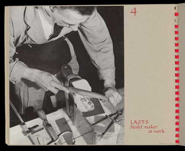 Hinde, John Wilfrid, Lasts Model Maker at Work