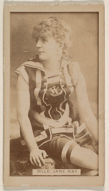 Kinney Brothers Tobacco Company, Mlle. Jane May, from the Actresses series (N245) issued by Kinney Brothers to promote Sweet Caporal Cigarettes