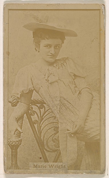 Kinney Brothers Tobacco Company, Marie Wright, from the Actresses series (N245) issued by Kinney Brothers to promote Sweet Caporal Cigarettes