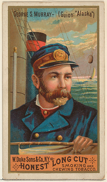 W. Duke, Sons & Co., George S. Murray, from the Sea Captains series (N127) issued by Duke Sons & Co. to promote Honest Long Cut Tobacco