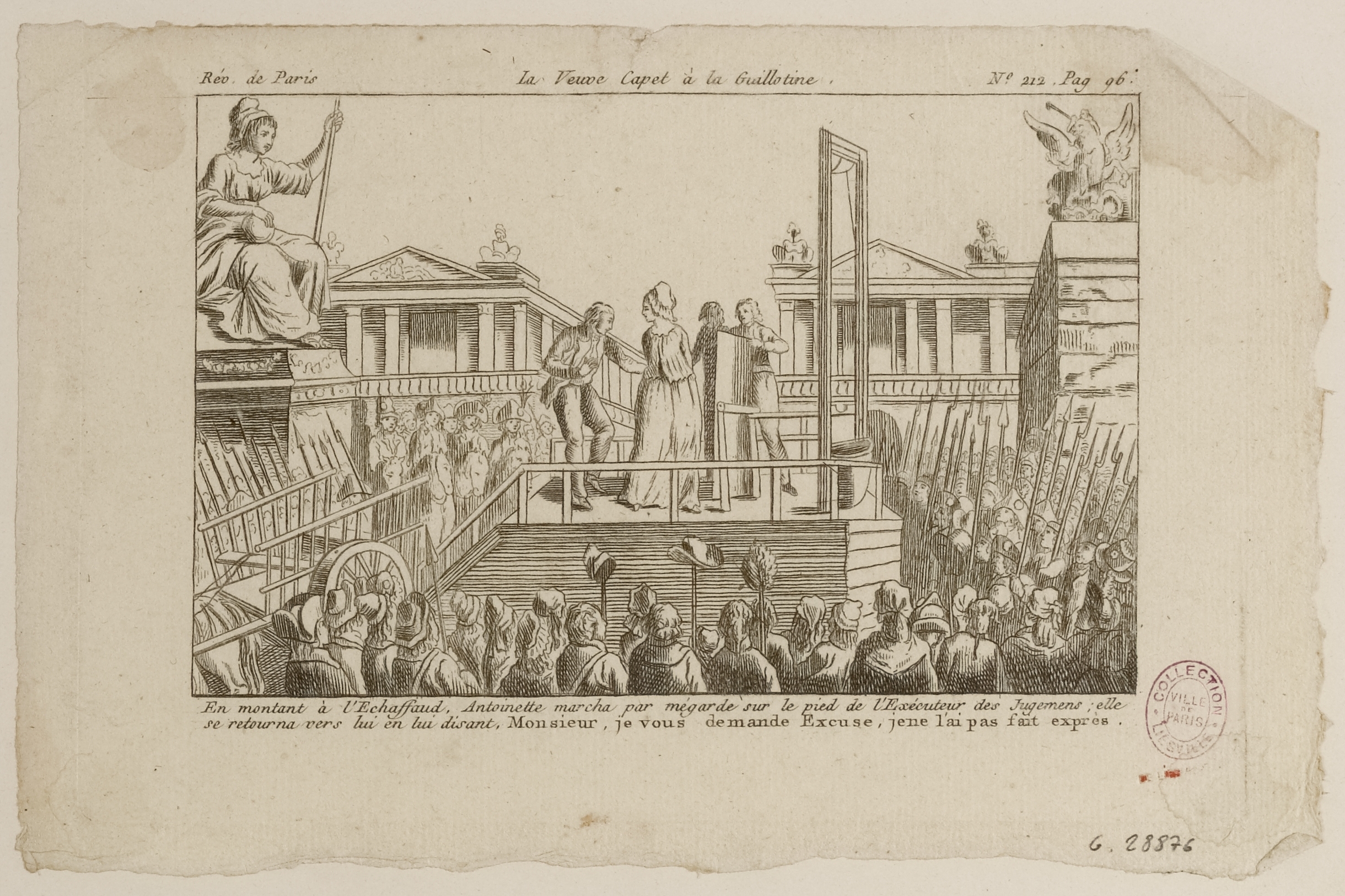 Anonyme, Rèv. de Paris - La Veuve Capet à la Guillotine - Nº212 P.96.