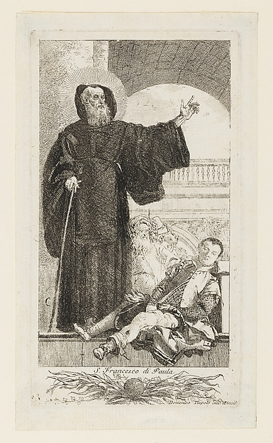 Giovanni Domenico Tiepolo, Saint Francis of Paolo miraculously healing a man possessed
