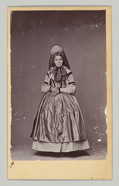 Unknown, [Woman in Regional Dress, Seen From Front and Back]