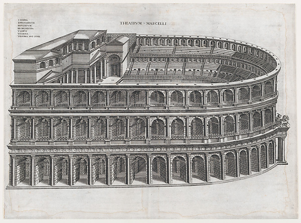 Anonymous, Theater of Marcellus, from "Speculum Romanae Magnificentiae"