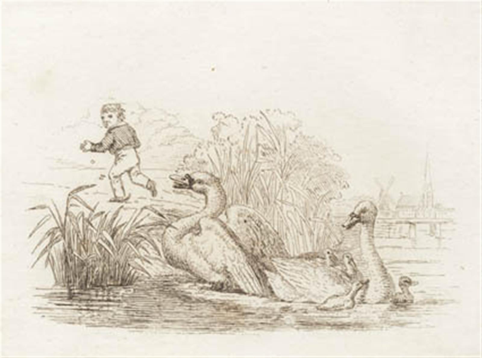 Martinus Rørbye, Illustration til "Halvhundrede Fabler for Børn" af Hey