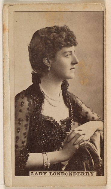Kinney Brothers Tobacco Company, Lady Londonberry, from the Actresses series (N245) issued by Kinney Brothers to promote Sweet Caporal Cigarettes