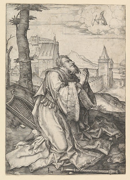 Lucas van Leyden, David Praying