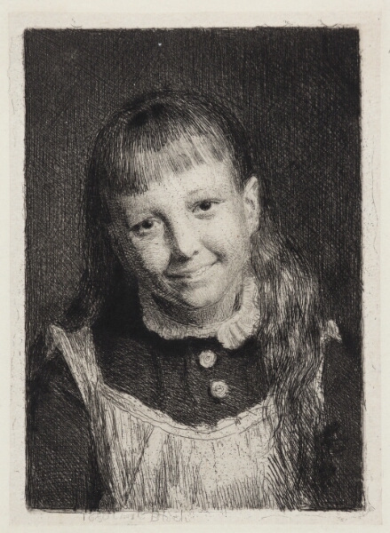 Carl Bloch, Den leende pige. Portræt af Ida Alma Bloch
