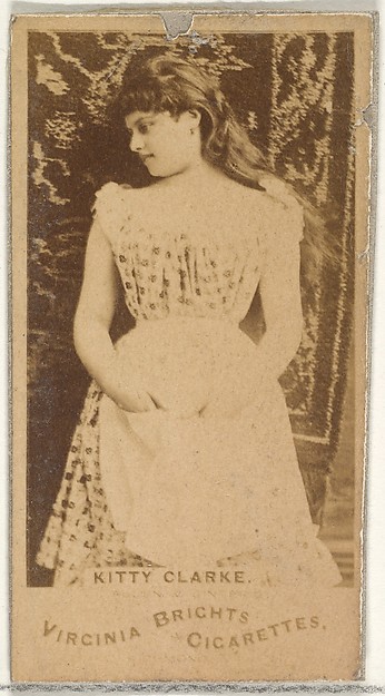 Allen & Ginter, Kitty Clarke, from the Actors and Actresses series (N45, Type 1) for Virginia Brights Cigarettes