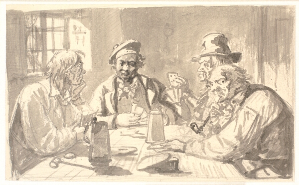 Wilhelm Marstrand, Kortspil i en værtshuskælder