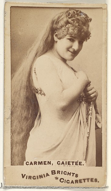Allen & Ginter, Carmen, Gaietée, from the Actors and Actresses series (N45, Type 1) for Virginia Brights Cigarettes