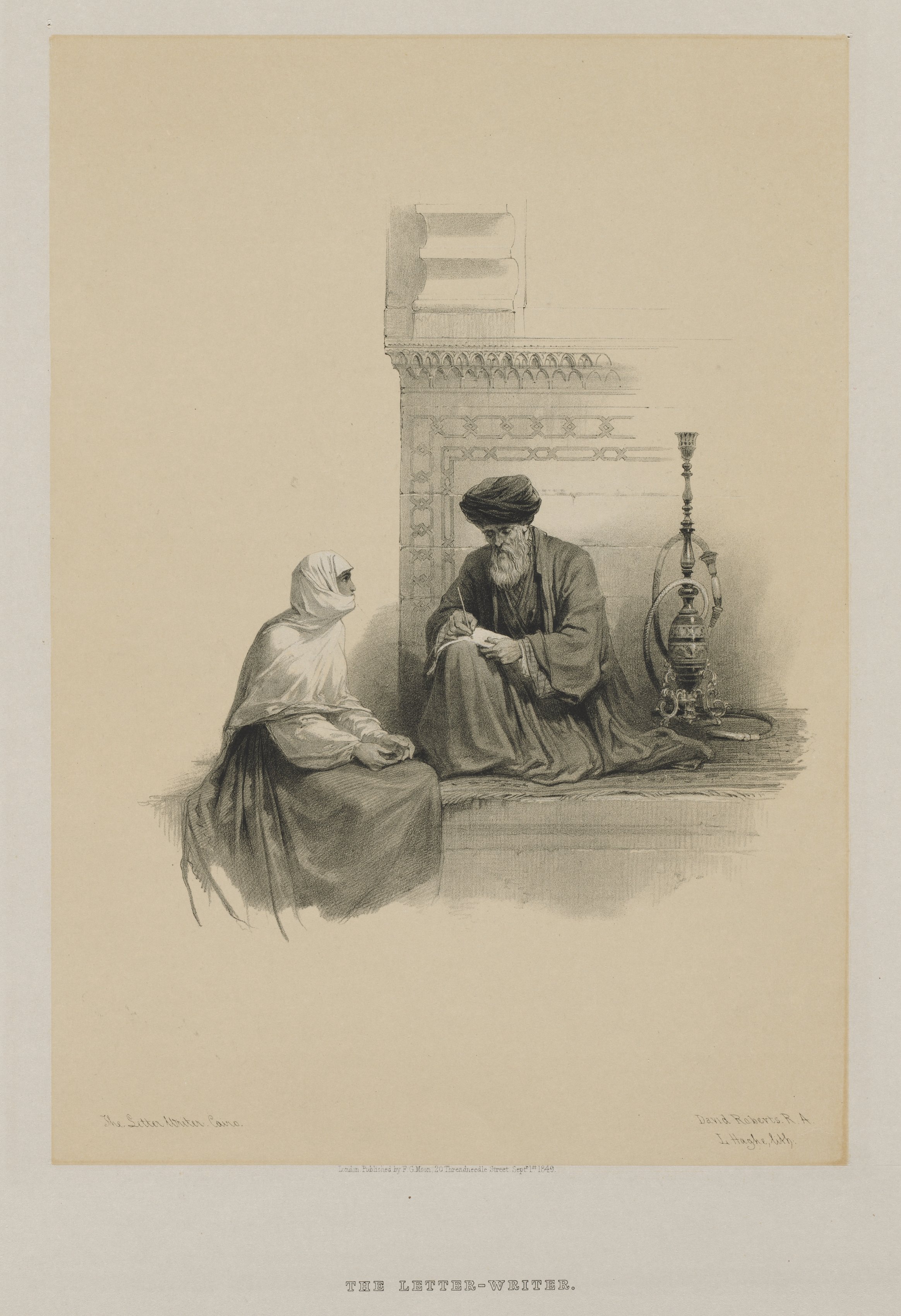 Louis Haghe, Egypt and Nubia, Volume III: The Letter-Writer, Cairo