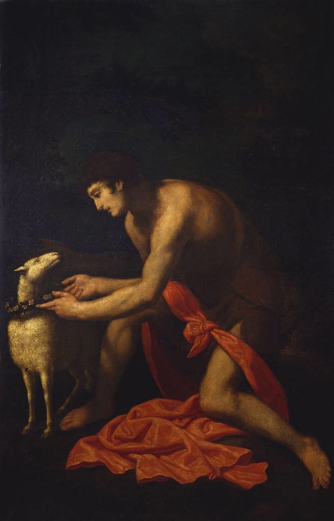 Giovanni Baglione, Saint John the Baptist Wreathing a Lamb