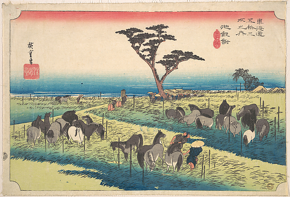 Utagawa Hiroshige, Chiryu, Shuka Uma Ichi