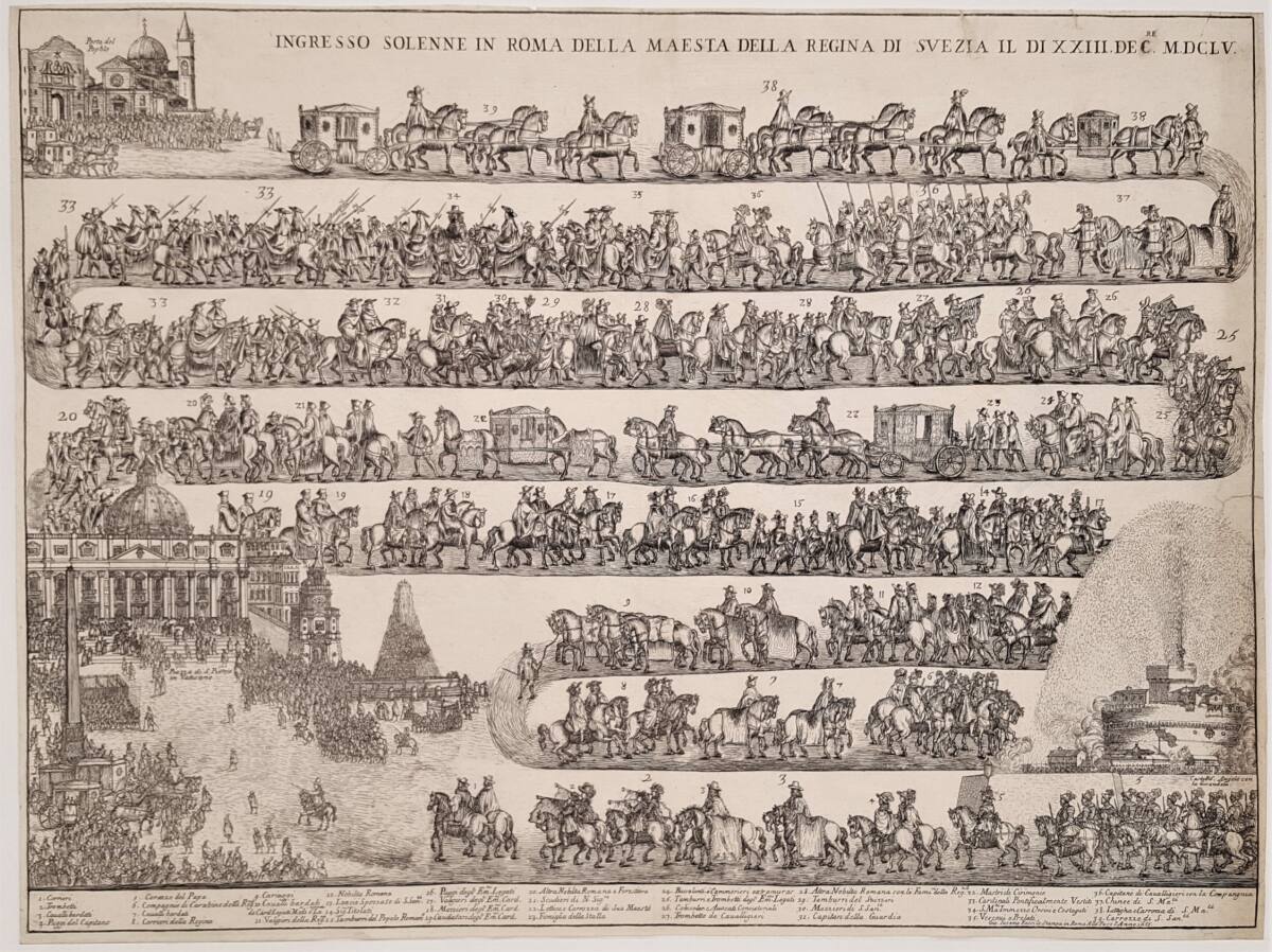 Anonym, Feierlicher Einzug der Königin Christina von Schweden am 23. Dezember 1655 in Rom