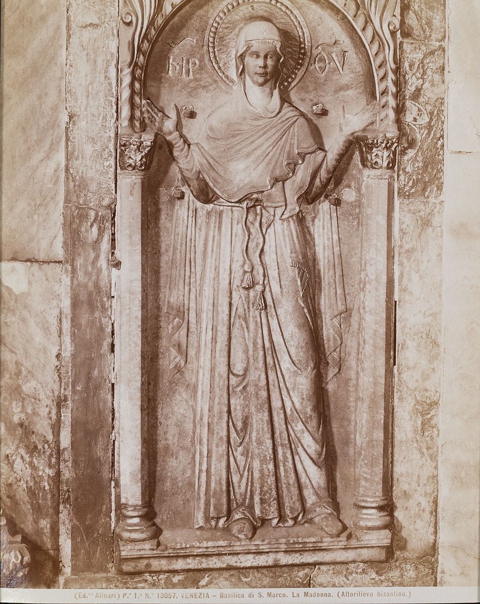 Fratelli Alinari, Madonna, byzantinisches Hochrelief, San Marco, Venedig