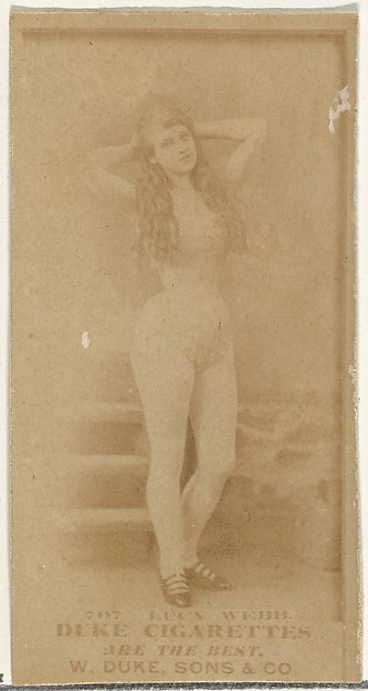 W. Duke, Sons & Co., Card Number 707, Lucy Webb, from the Actors and Actresses series (N145-7) issued by Duke Sons & Co. to promote Duke Cigarettes