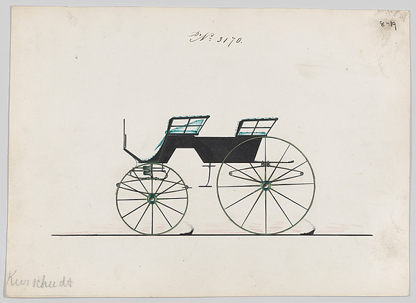 Brewster & Co., Design for 4 seat Phaeton, no top, no. 3170