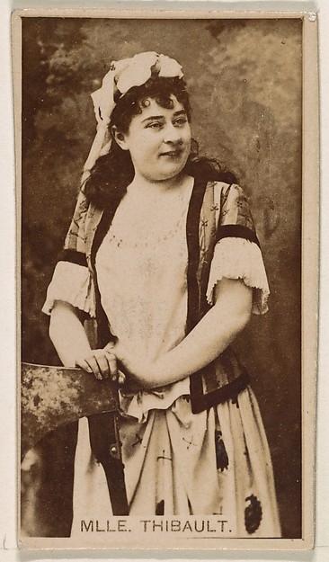 Kinney Brothers Tobacco Company, Mlle. Lena Thibaut, from the Actresses series (N245) issued by Kinney Brothers to promote Sweet Caporal Cigarettes