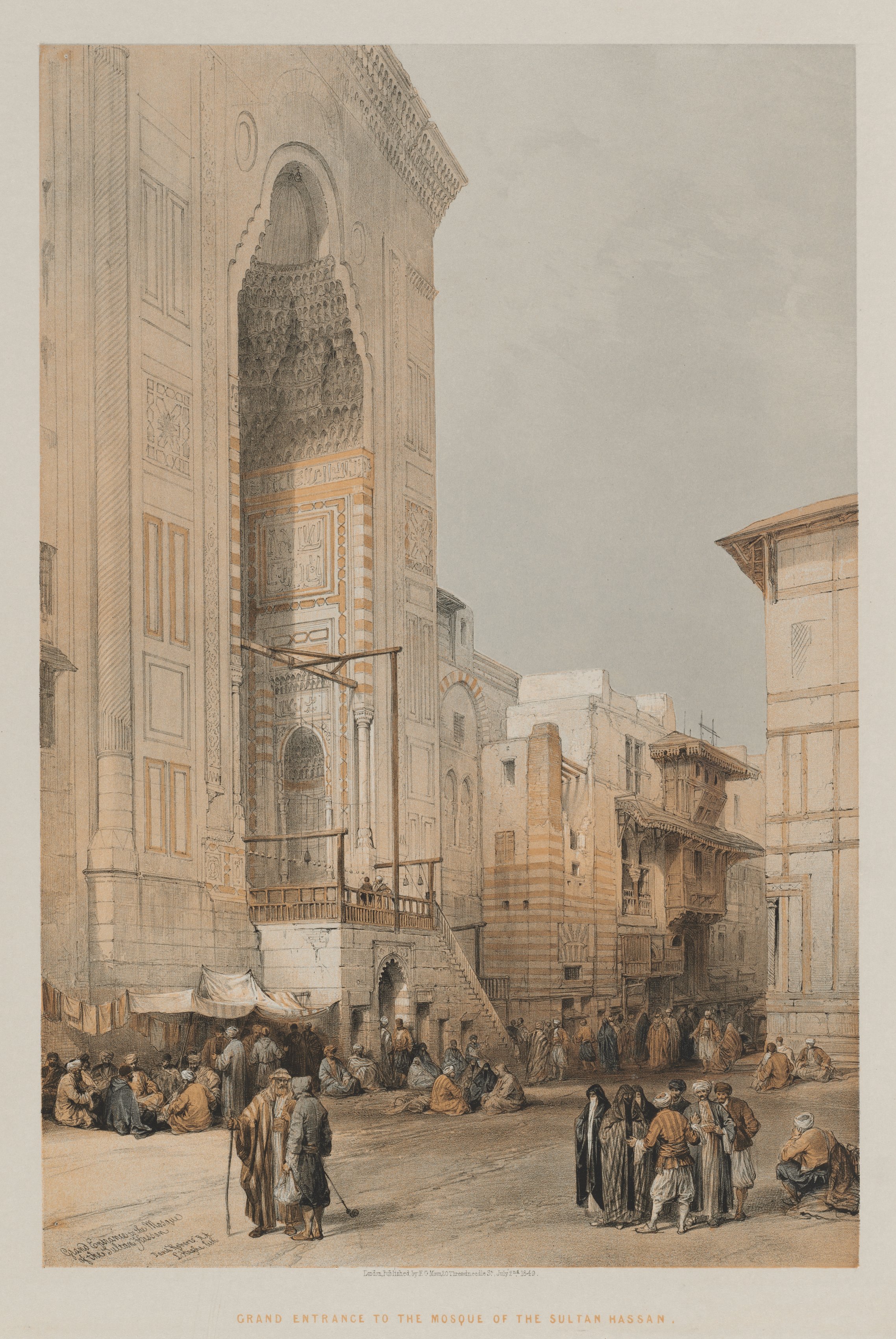 Louis Haghe, Egypt and Nubia, Volume III: Grand Entrance to the Mosque of the Sultan Hassan