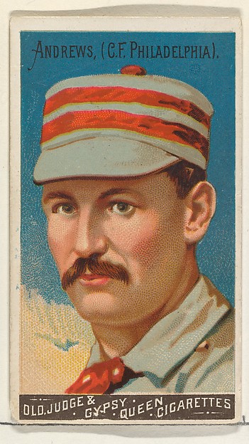 Goodwin & Company, Ed Andrews, Center Field, Philadelphia, from the Goodwin Champion series for Old Judge and Gypsy Queen Cigarettes