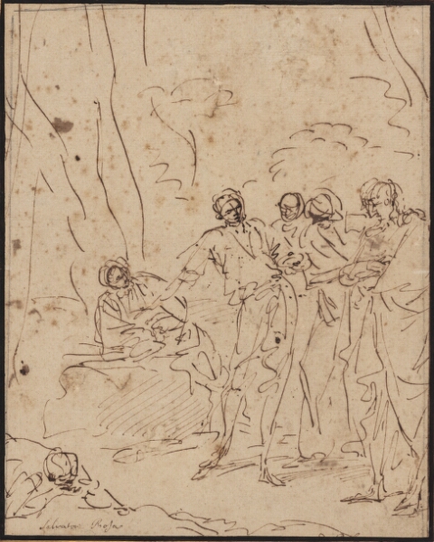 Salvator Rosa, Diogenes bortkaster sin drikkeskål