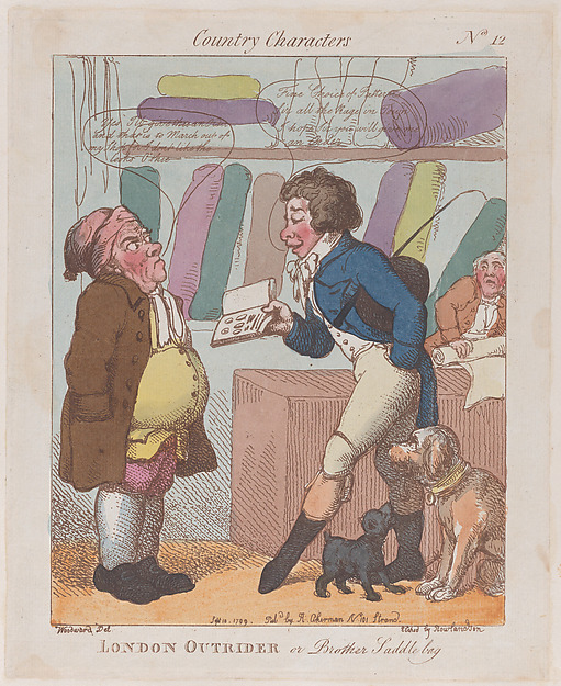 Thomas Rowlandson, London Outrider, or Brother Saddlebag