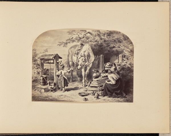 Unknown, [Illustration of girl and horse by F.O.C. Darley]