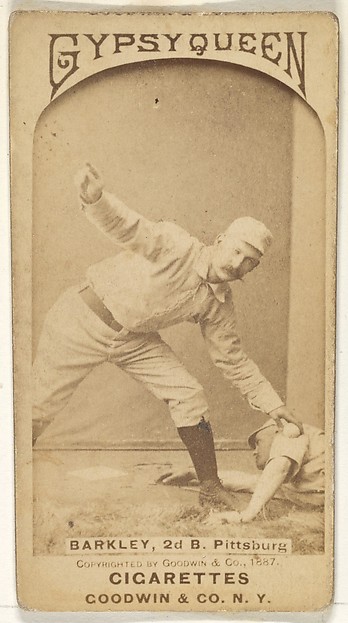 Goodwin & Company, Sam Barkley, 2nd Base, Pittsburgh, from the Old Judge series (N172) for Old Judge and Gypsy Queen Cigarettes
