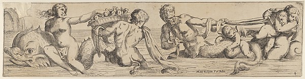 Giulio Carpioni, Plate 4: marine gods and other cavorting figures