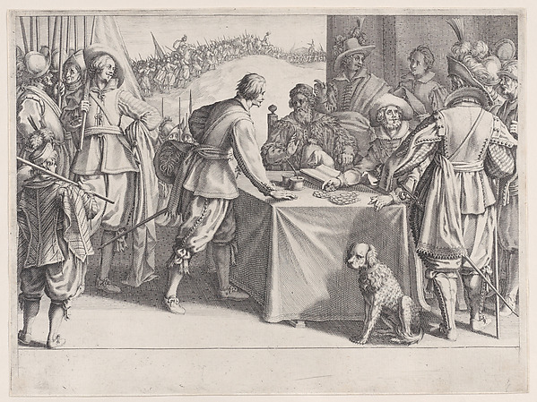 Jacques Callot, L'Enrolement des Troupes (The Enlistment of Troops), from "La Vie de Ferdinand Ier de Médicis série appelée aussi Les Batailles des Médicis" (The Life of Ferdinand I de'Medici also called The Medici Battles)