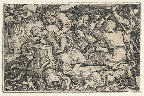 Georg Pencz, Christ Sleeping During the Storm on Lake Tiberias, from "The Story of Christ"