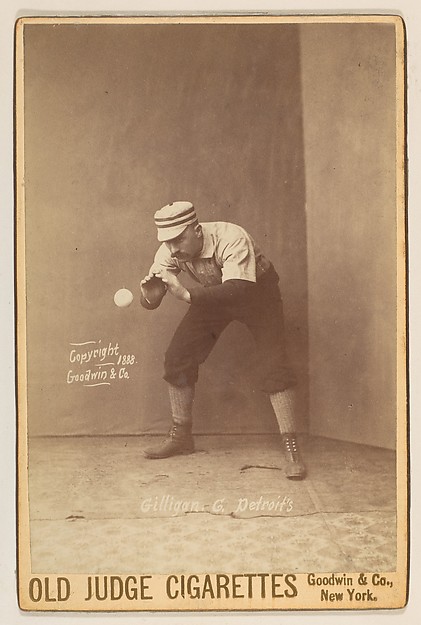 Goodwin & Company, Barney Gilligan, Catcher, Detroit, from the series Old Judge Cigarettes