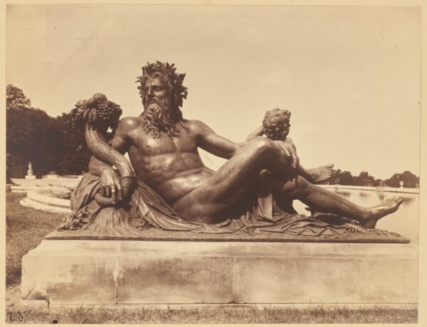 Eugène Atget, [Statue of Bacchus, Versailles]