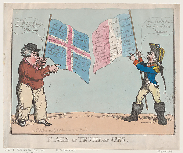 Thomas Rowlandson, Flags of Truth and Lies
