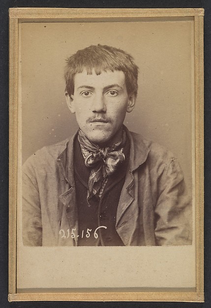 Alphonse Bertillon, Bissonier. Sébastien. 19 ans, né à St Bonnet (Allier). Journalier. Outrage à la Gendarmerie. 5/3/94.